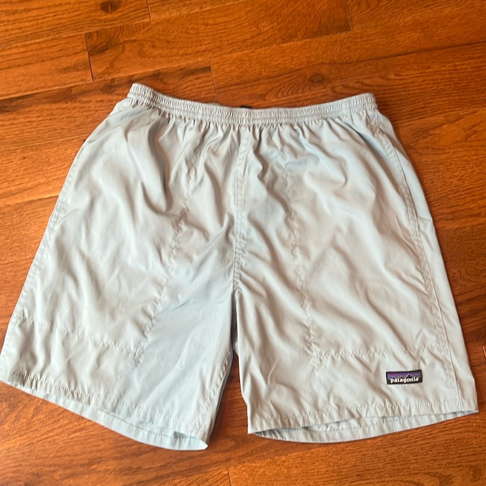 Patagonia men shorts. Never worn  light blue. No tag